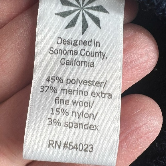 ATHLETA Chill Chaser Sweater Jacket Navy Heavy Knit with pockets Size Small - Picture 10 of 10